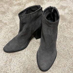Steve Madden Gray Perforated Booties